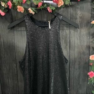 Free People Black Sequin Dress Size Small